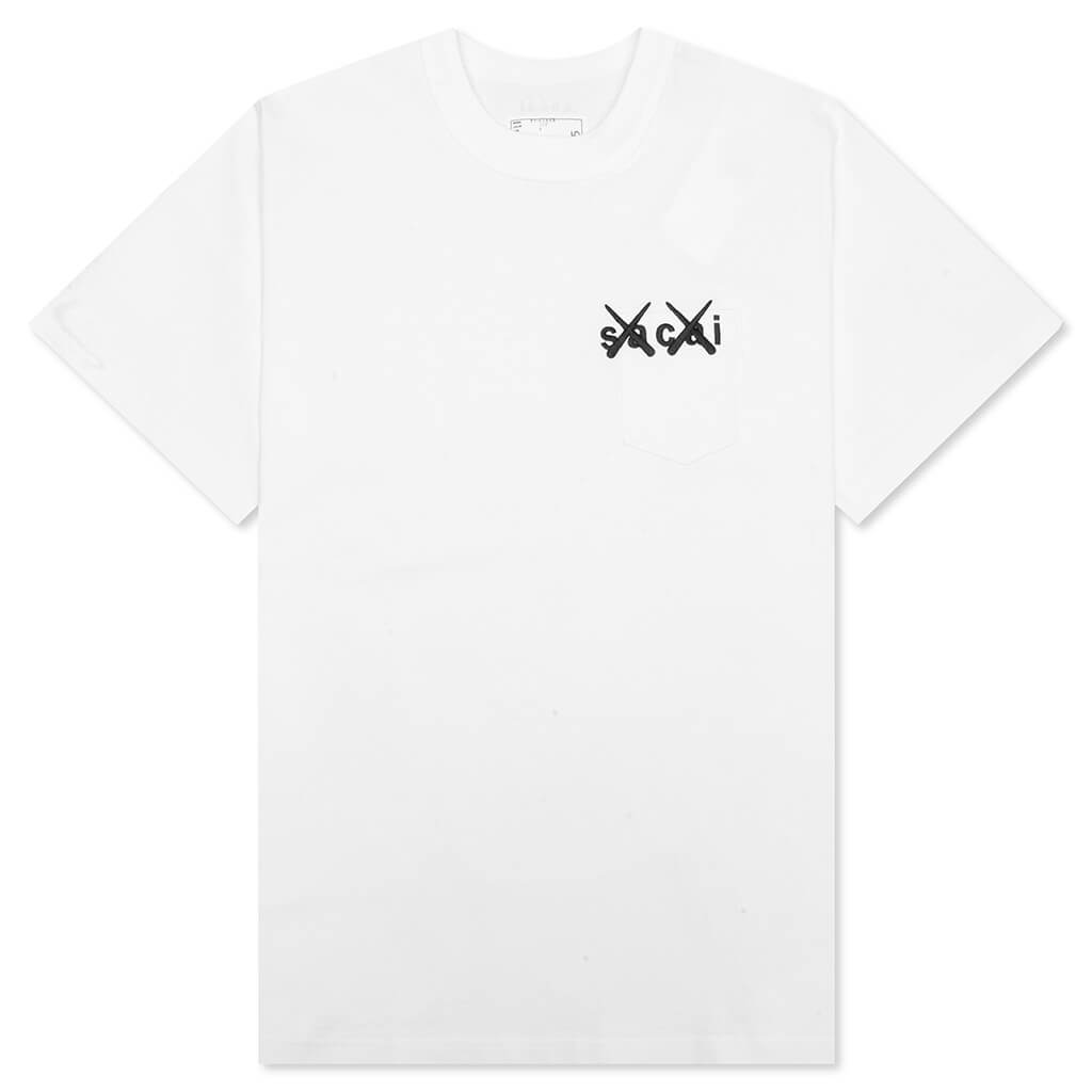 Kaws Embroidery T-Shirt - White/Black