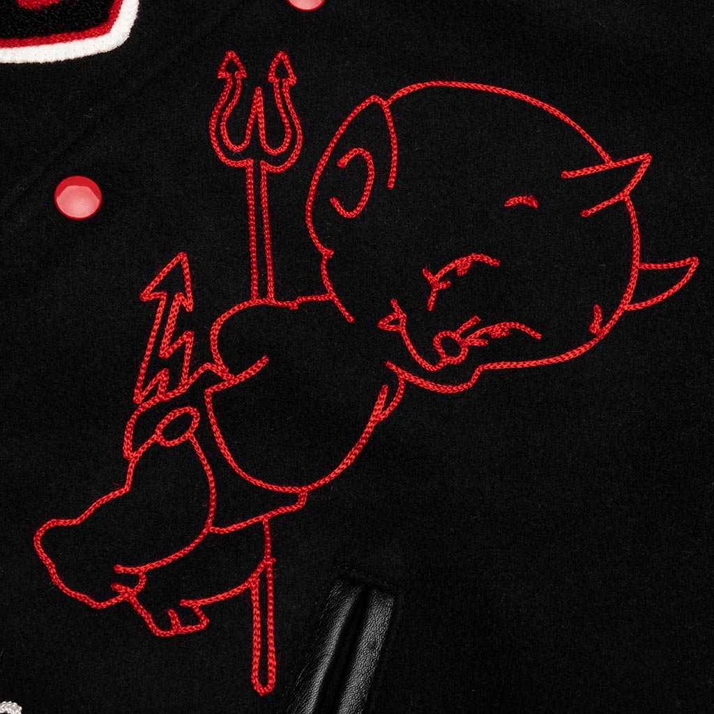 Devil Varsity Jacket - Black