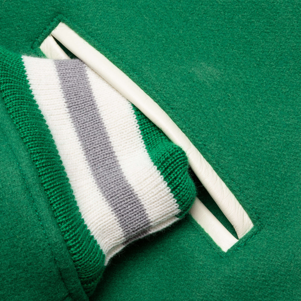 Shermer Academy Pigeon Varsity Jacket - Green