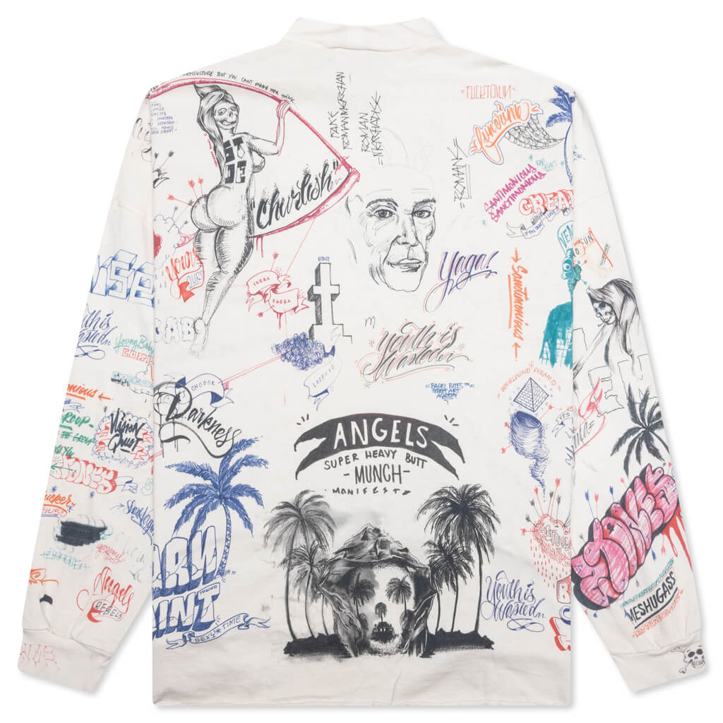 Born X Raised LA L/S Tee - White