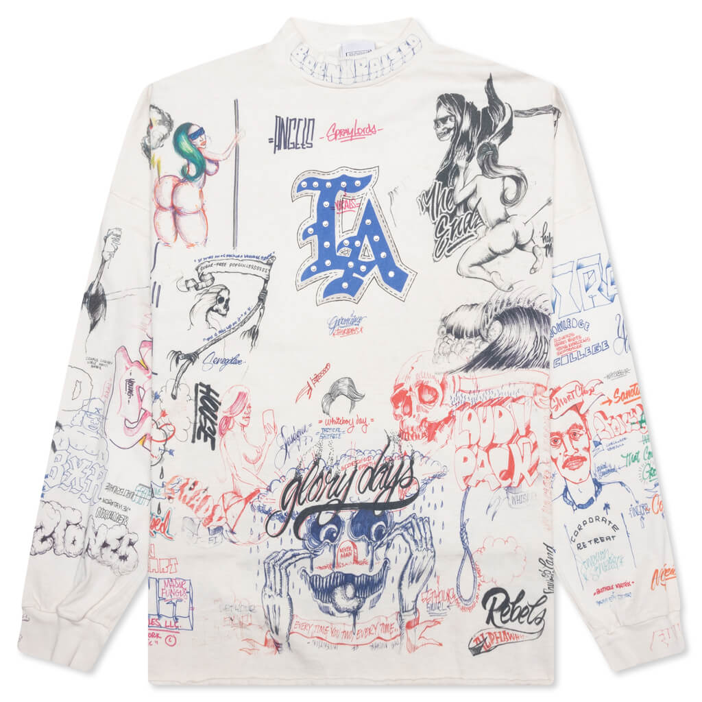 Born X Raised LA L/S Tee - White