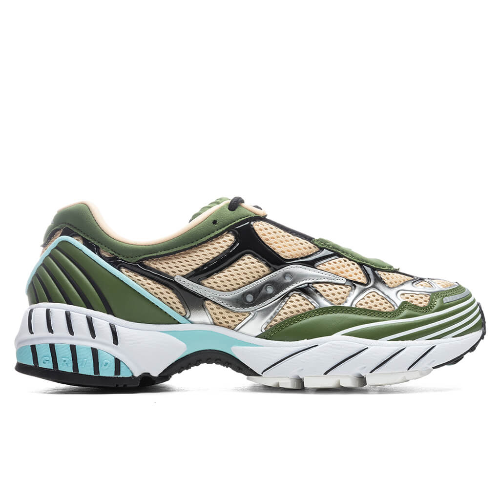 Grid Web - Pesto/Black/Blue