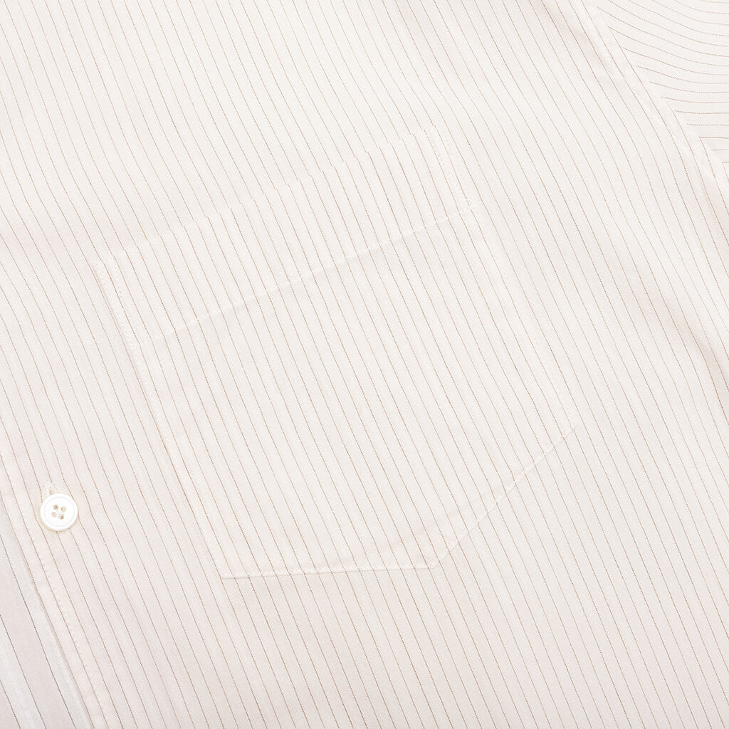 Short Sleeves Asymetric Shirt - Chalk