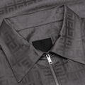 Short Sleeves Boxy Fit Zipped Shirt - Titanium