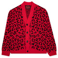 Leopard Cardigan Sweater - Red