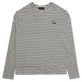 Striped Logo L/S Tee - Grey Striped