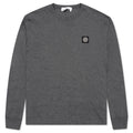 Patch Logo L/S Tee - Melange Dark Grey