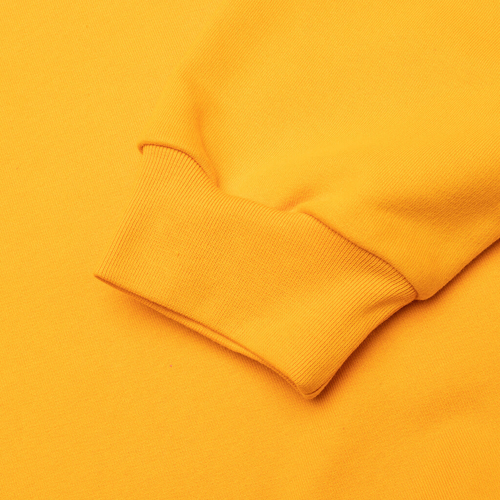 Organic Cotton Sweatshirt With Dripping Print - Light Orange