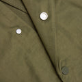 Textured Nylon Hooded Coaches Jacket - Military