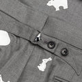 Classic Animal Backstrap Trouser - Medium Grey
