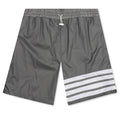 Mid Thigh 4 Bar Shorts - Silver