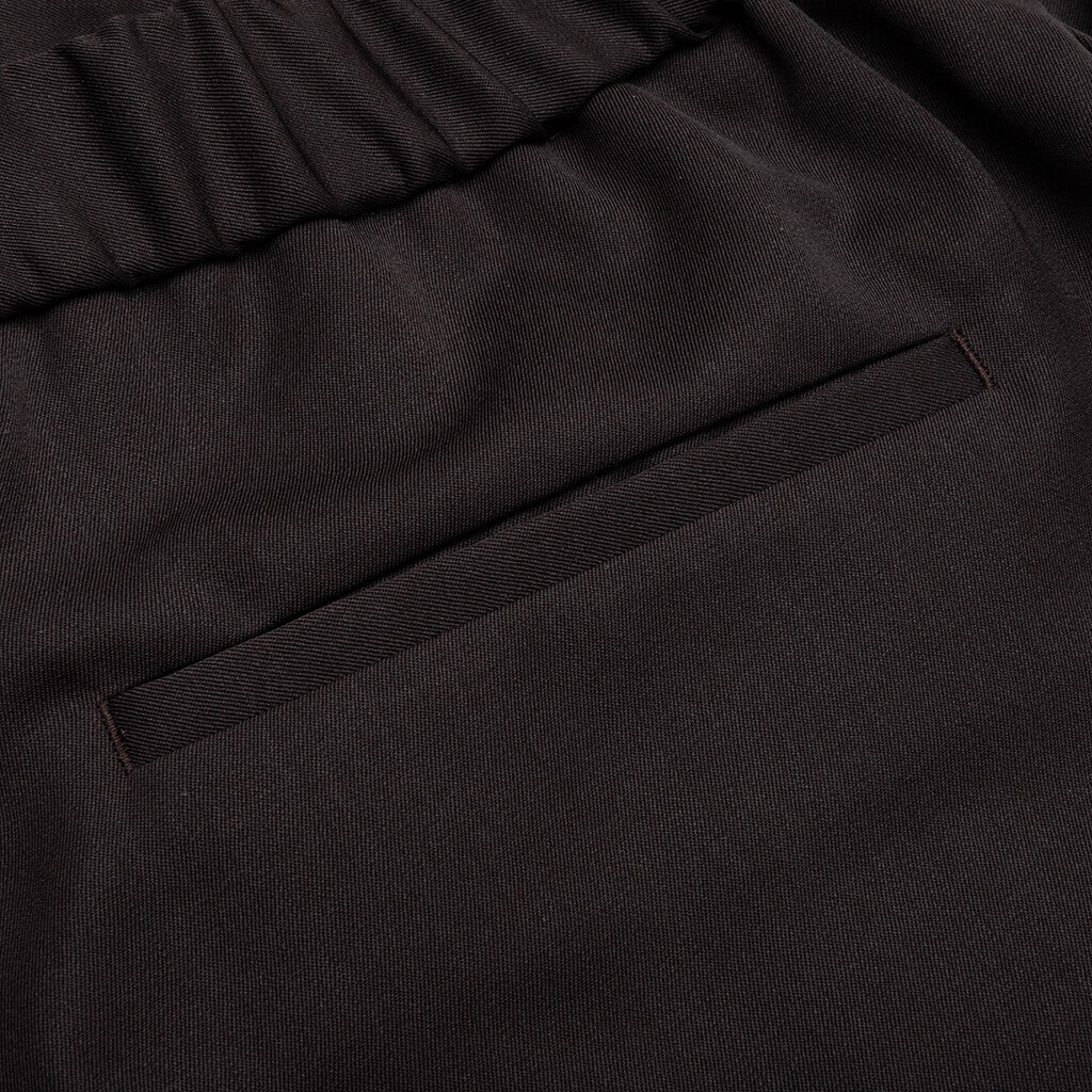 Straight Leg Gabardine Trouser D006 - Chocolate Brown