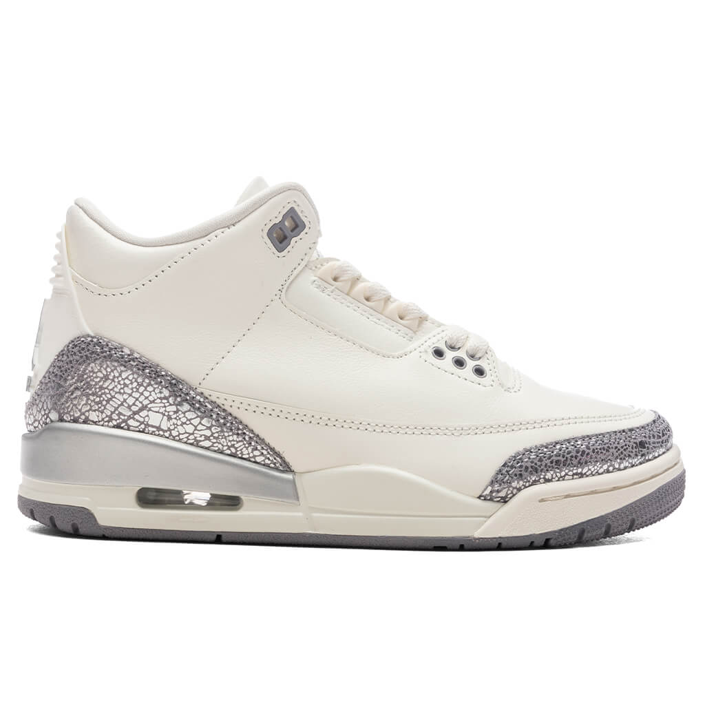 Women's Air 3 Retro - Sail/Cement Grey/Metallic Silver