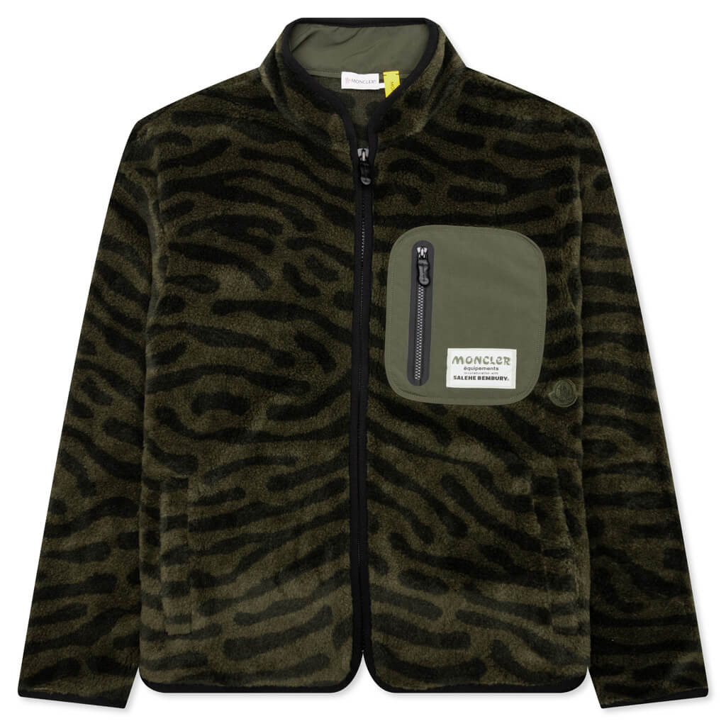 Salehe Bembury Teddy Zip-Up Sweatshirt - Olive