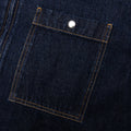 Zipped Denim Shirt - Navy Blue