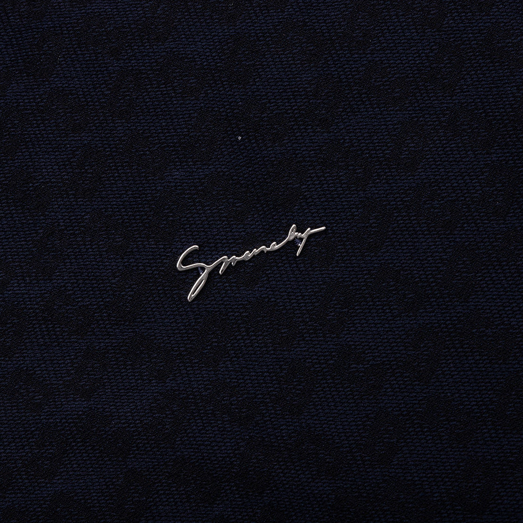 Zipped Hoodie In Monogram 72 Jacquard - Black/Navy