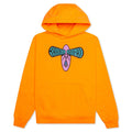 Bulging Embroidered Hoodie - Orange