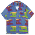 Cow Print S/S Button Down - Multi