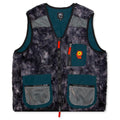 Novelty Dyed Fur Sunflower Tactical Vest - Black