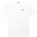 Women's Gold Heart T-Shirt - White