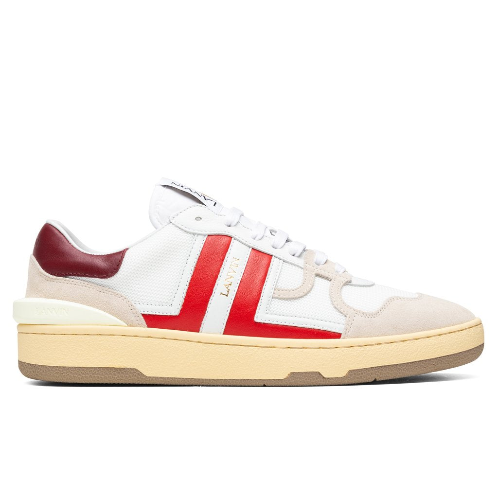 Tennis Low Top Sneaker - White/Red