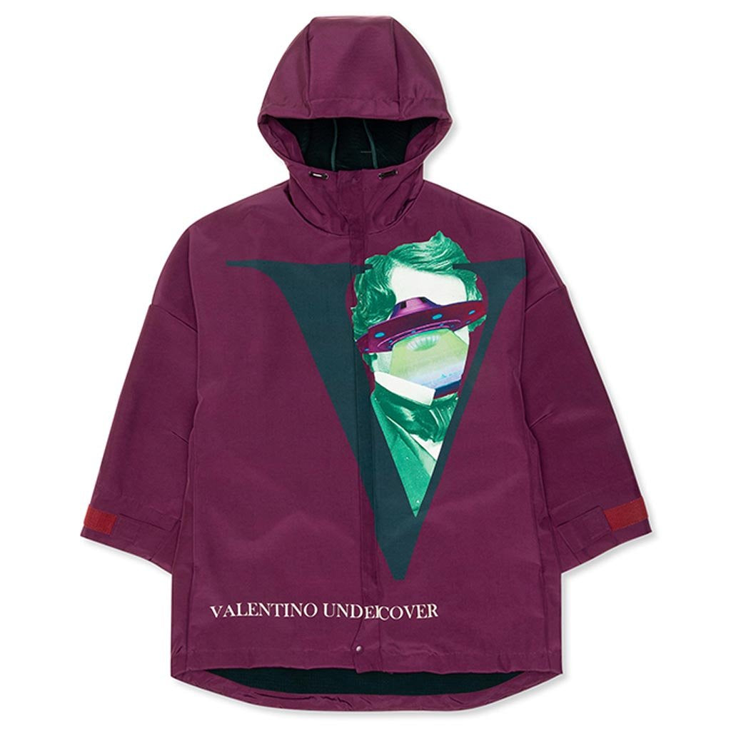 Valentino Hooded Coat - Bordeaux