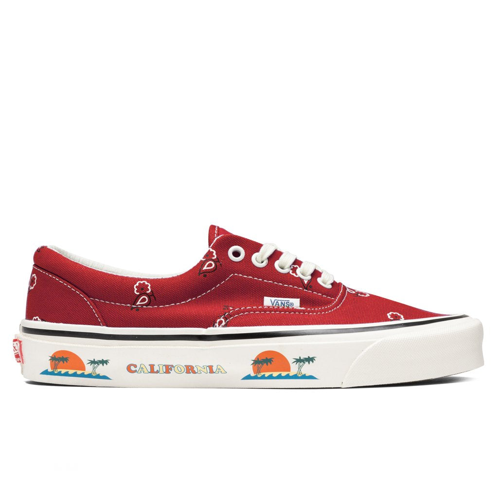 OG Era LX "Paisley" - Pompeian Red/White