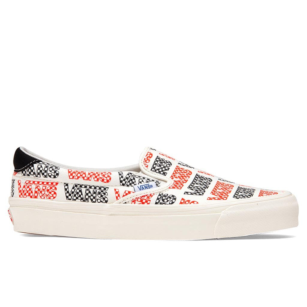 OG Slip-LX - Racing Red/Logo Checkerboard